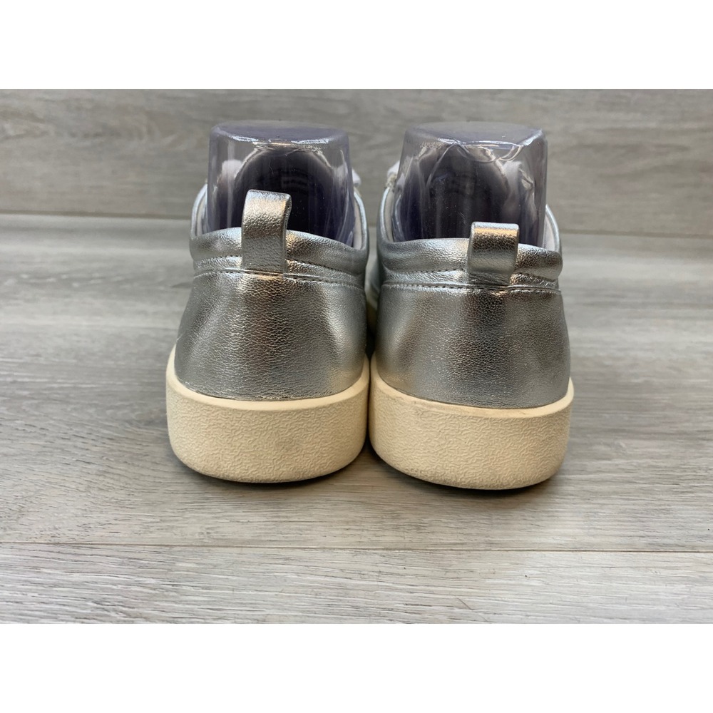 Vionic Winny Women's Silver Metallic Leather Lace Up Sneakers  7 Comfort Shoes - Picture 4 of 11